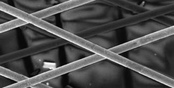 Nitinol braided wire after heat treat and prior to cleaning and polishing
